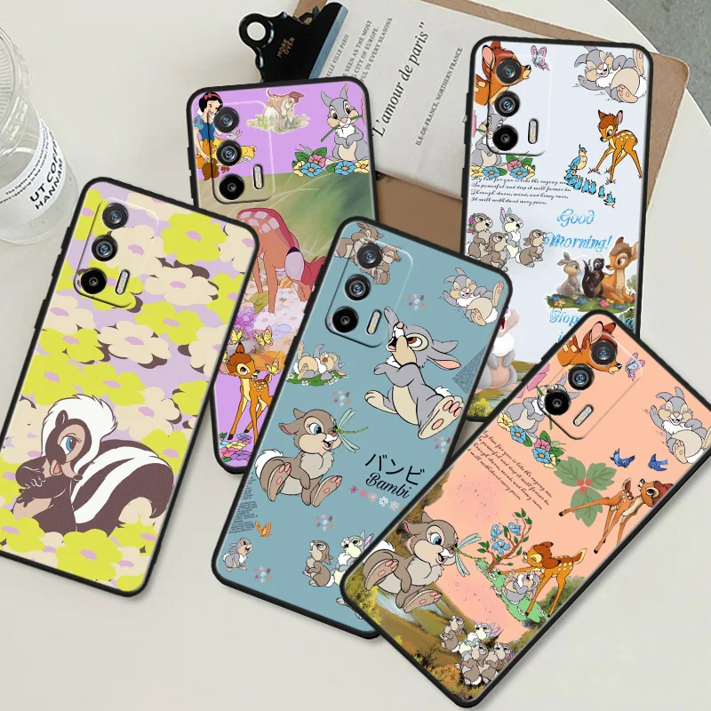

Disney Fawn Bambi For OPPO Realme X50 X3 X2 GT2 Neo 3T Pro C35 C31 C30S C25S C21Y C15 C11 C3 C2 Black Phone Case