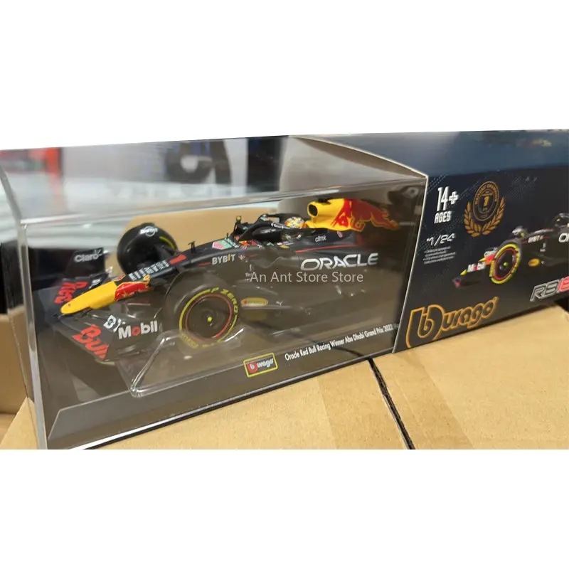 

Bburago 1:24 2022 Oracle Red Bull RB18 Raing Winner Abu Dhabi Grand Prix Max Verstappen Formula Car Static Diecast Alloy Model