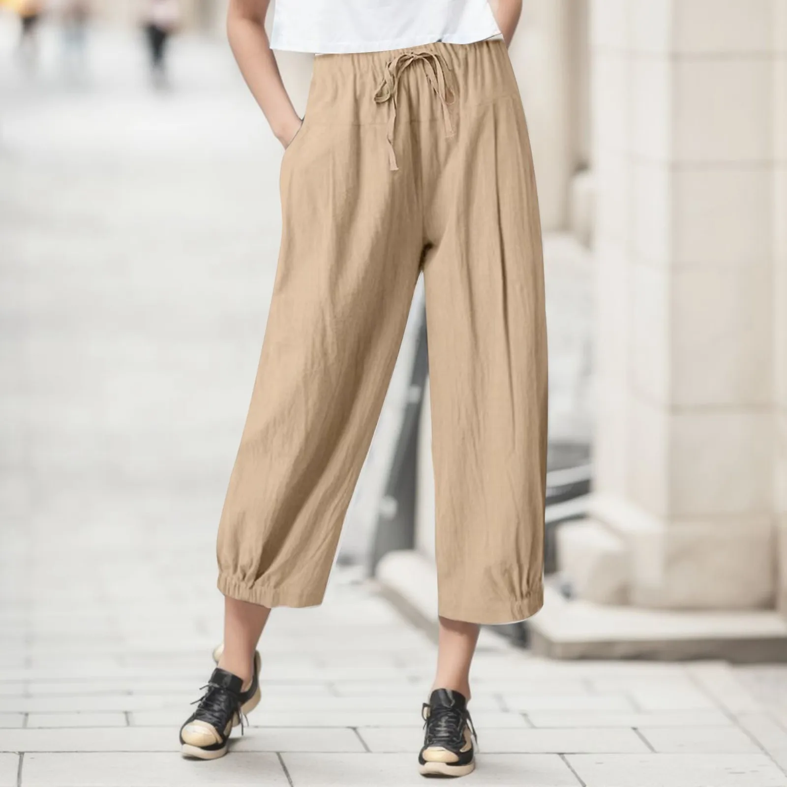 

Женские Брюки Слаксы, Новинка лета-осени 2023, брюки из вискозы с широкими штанинами, повседневные женские узкие свободные прямые брюки с высокой талией