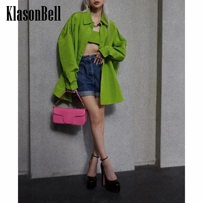 

3,4 KlasonBell модная Однотонная рубашка блузка или потертая женская блузка