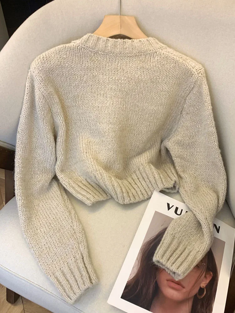 Модные блестящие пуловеры с блестками классический вязаный свитер винтажный