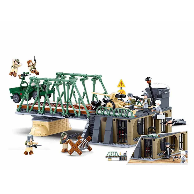 

Sluban 0981 WW2 Military Winter Counterattack Vehicle Army Soldiers Building Blocks Toys Bricks for Boys Educational Gifts