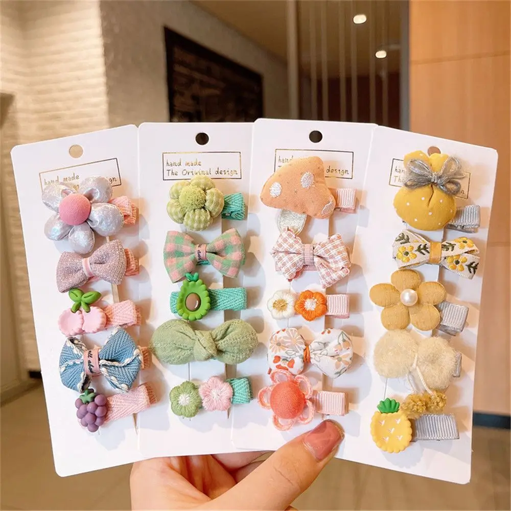 

5Pcs/Set Children Girls Headdress Flower Sweet Barrettes Hair Accessories Hairpins Kids Hair Clips