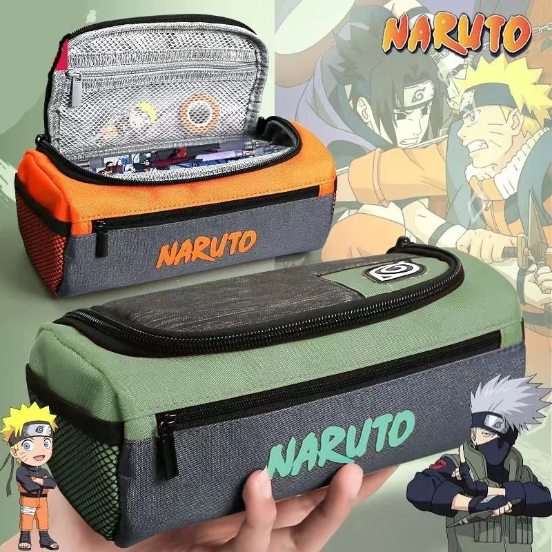 

Периферийный карандаш Naruto, чехол для канцелярских принадлежностей вместительный простой тканевый многофункциональный пенал Итачи, Саске Наруто