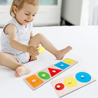 multiple shape puzzle montessori preschool educational toy geometric shape puzzle early education material sensory toy for