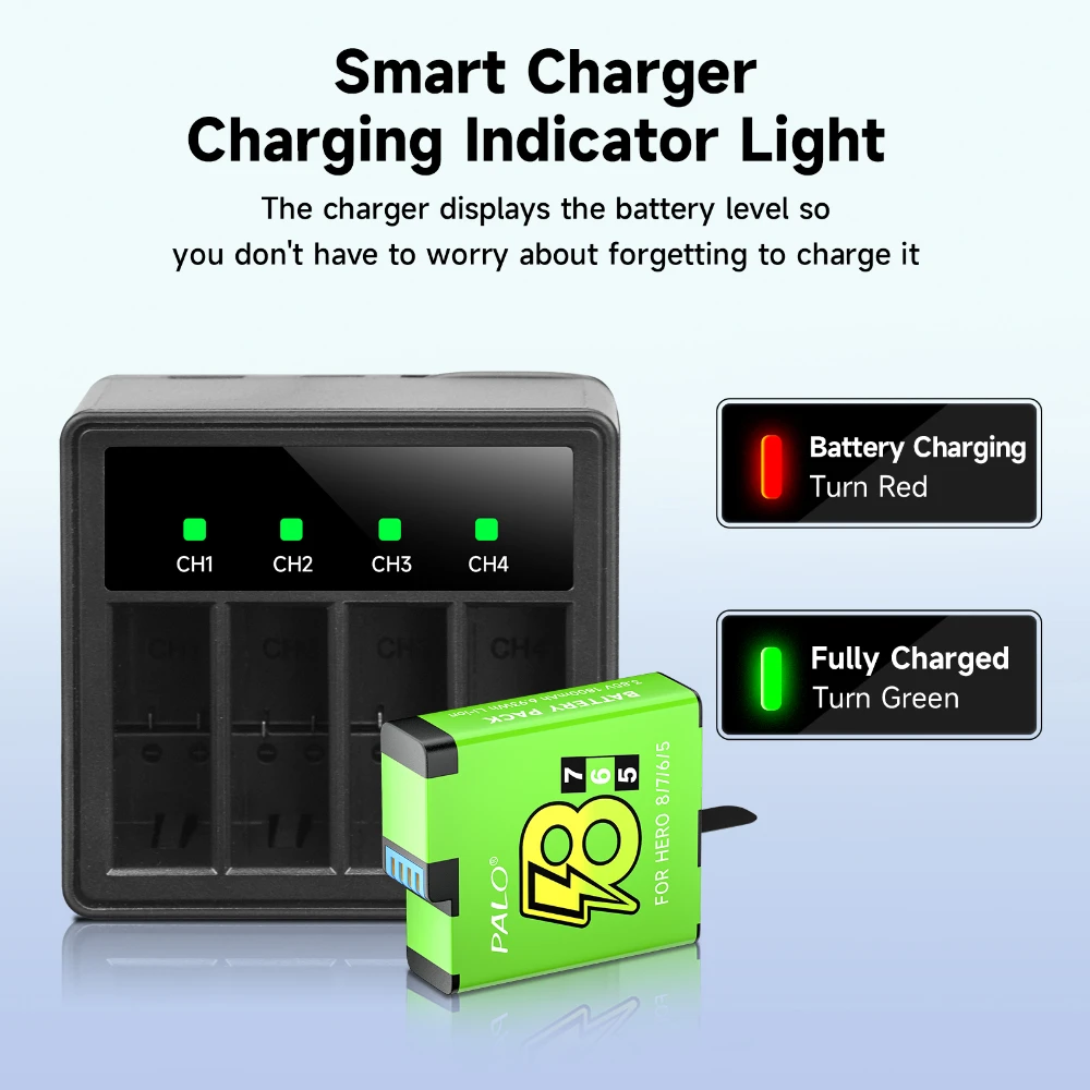 Аккумулятор 1800 мАч для Gopro 8 7 6 5