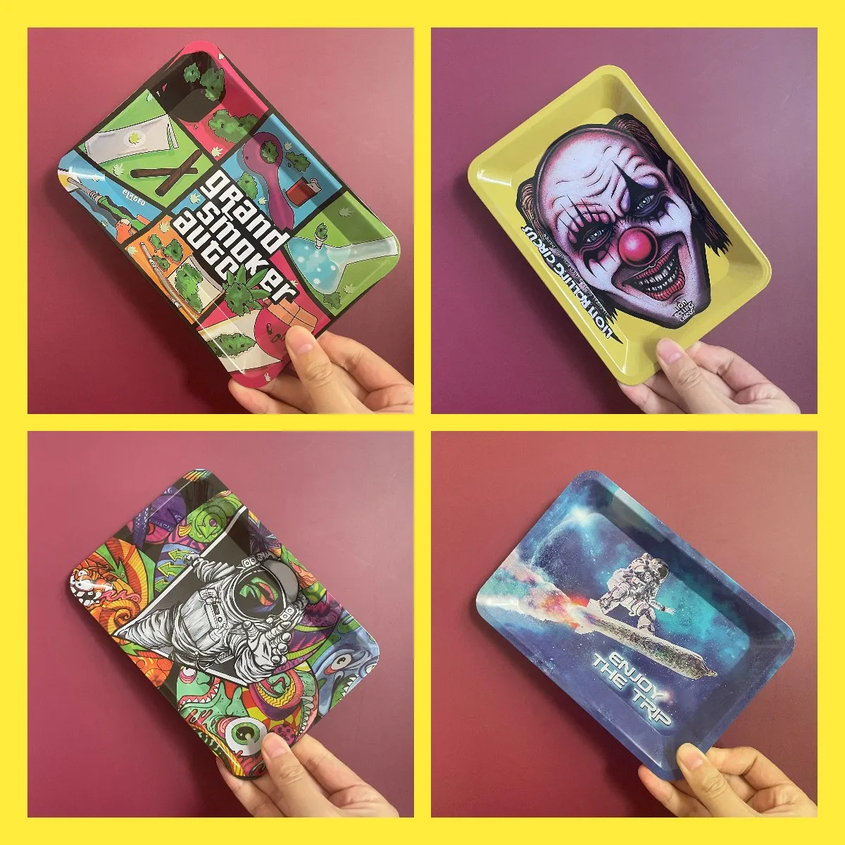 

Metal Rolling Tray 7*5 Inch Smoking Accessories
