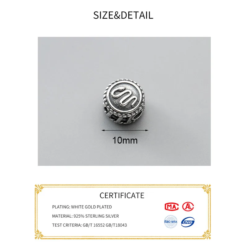 MEETSOFT классический браслет из серебра 925 пробы со знаками Зодиака и животными