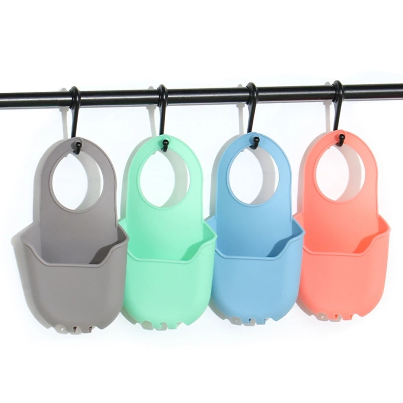 

Soap Drain Basket with Buckle Soap Sponge Bag Storage Draining Rack for Home Kitchen Sink Shelf Organizer Accessories New 2022