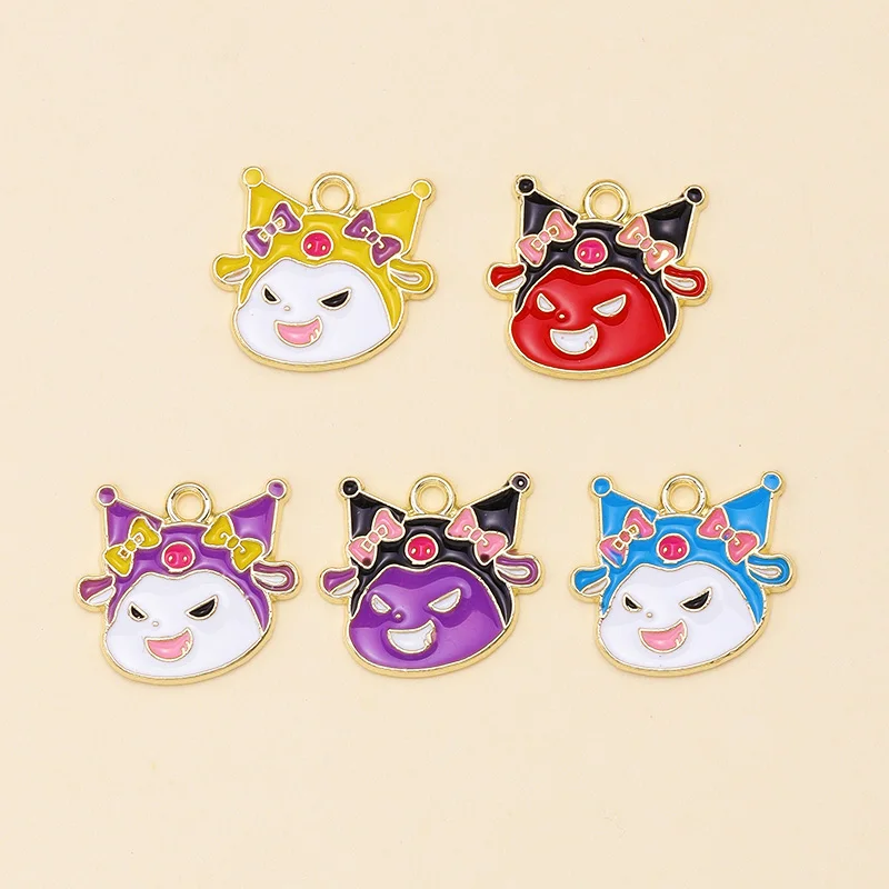 

10Pcs Cute Cartoon Enamel Little Devil Charms For DIY Jewelry Making Kawaii Animal Pendants Earrings Necklace Accessories Crafts