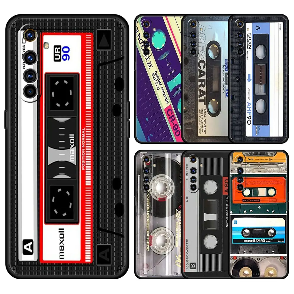 

Cover Case for Realme 6 6S 7 7i 8 8i 9 9i Pro C17 6Pro 7Pro 8Pro 9Speed 9ProPlus 5G Casing Protection Thin Retro Cassette Tapes