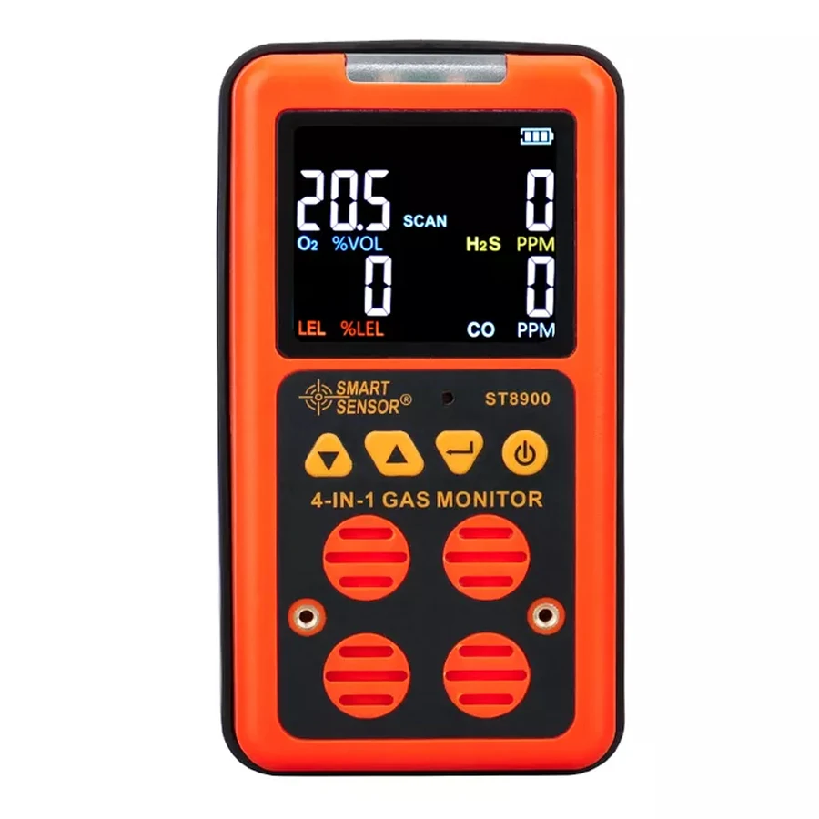 Смарт-Датчик ST8900 портативный 4-в-1 Газовый Детектор O2 H2S CO LEL газовый детектор с