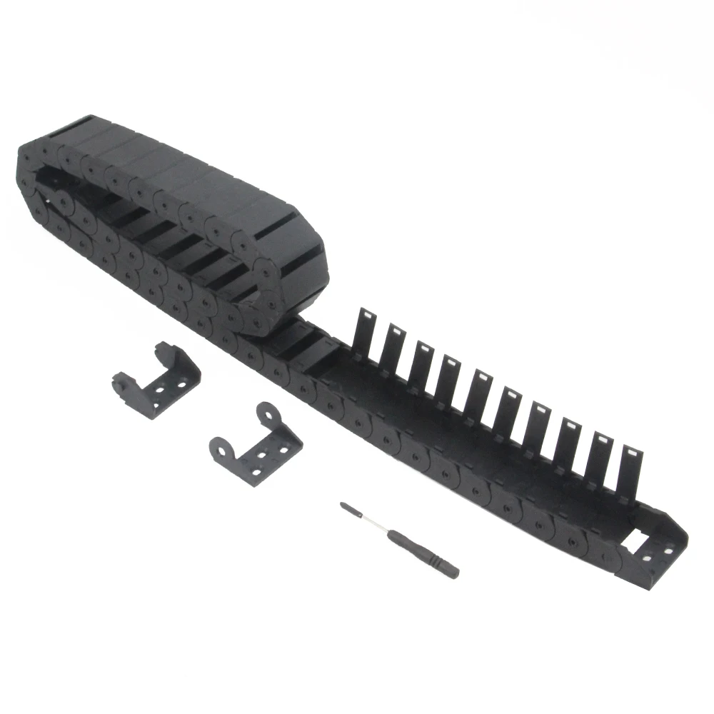 15x50 мм, длина цепи перетаскивания 1 метр, внутренний открытый тип, пластиковый гибкий кабельный носитель R28 с 1 комплектом концевых разъемов для 3D-принтера