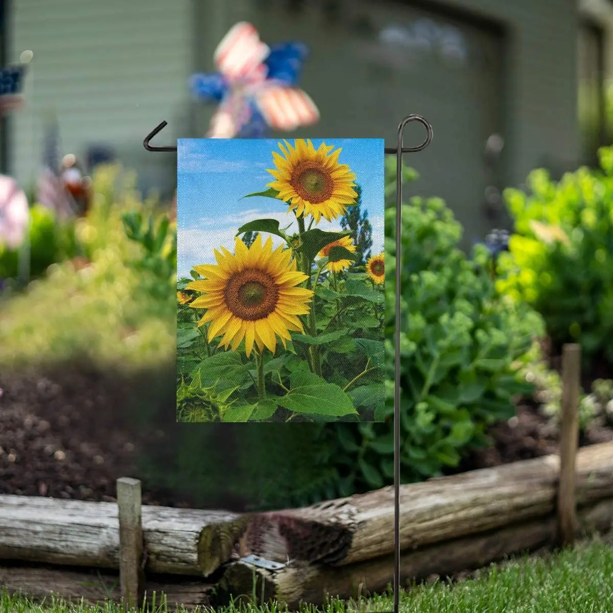 

Summer Sunflower Flowers Floral Garden Flag Welcome Home House Flags Double Sided Yard Banner Outdoor Decor Banner for Outside H