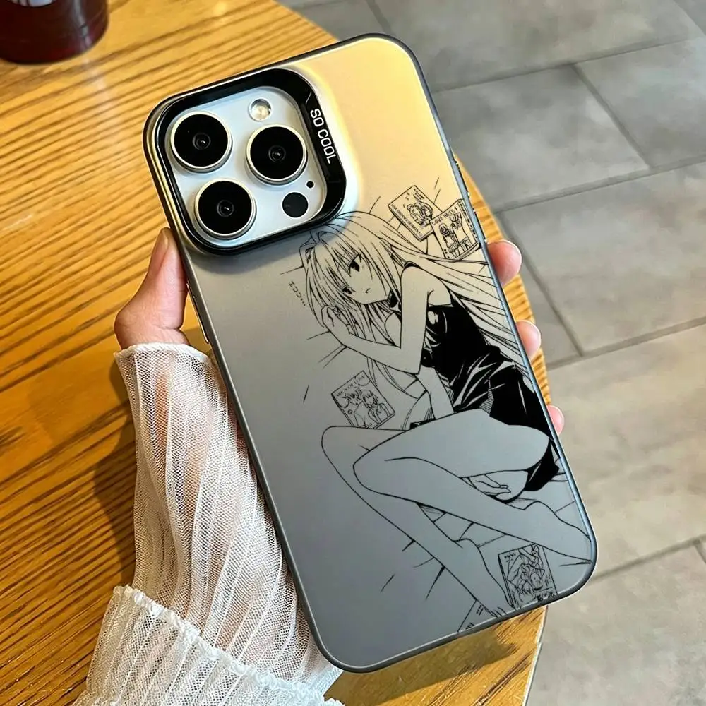 Чехол для телефона Konjiki no Yami To LOVE Ru для iPhone 17, 16, 15, 14, 13, 12, 11, Mini, Pro, E, MAX, матовый, белый, цвета конфет. (art.: 3920db13d8103) - 3920db13d8103