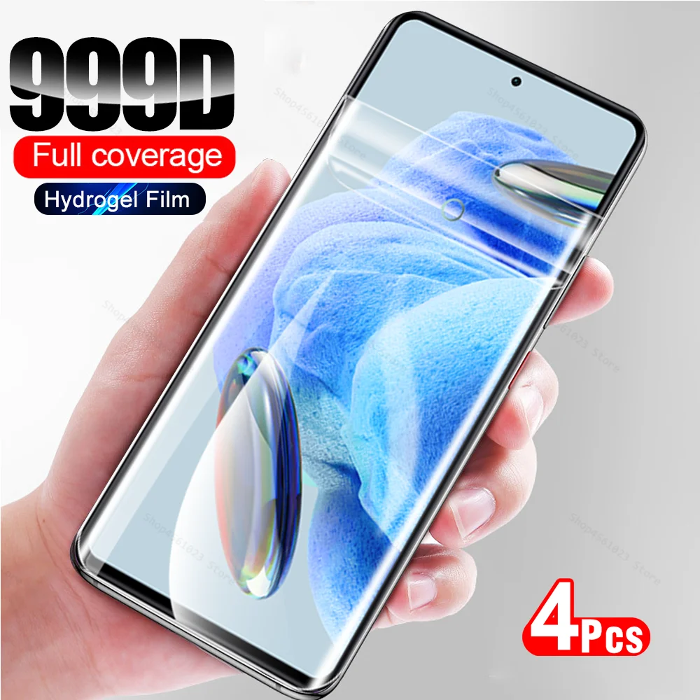 

4pcs 999D Full Coverage Hydrogel Film For Xiaomi Redmi Note 12 Pro Plus 5G Note12 Pro+ 12Pro Note12Pro Screen Protector Not Glas
