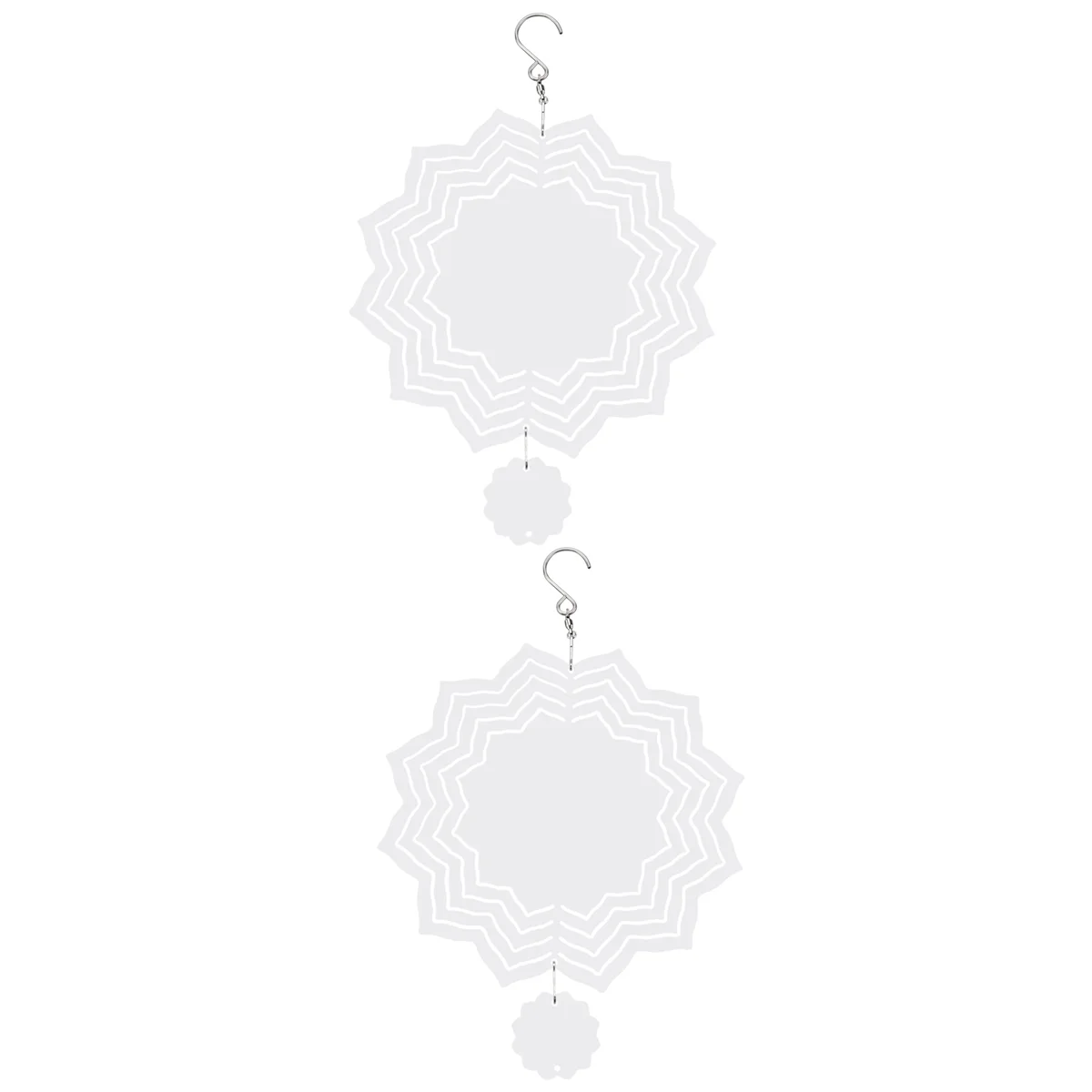 

2 Pack 8 Inch 3D Sublimation Wind Spinner Blanks,Wind Powered Kinetic Sculpture,Double Sided Sublimation Wind Spinner