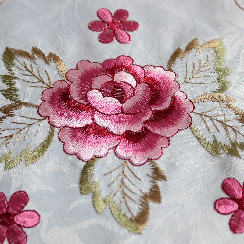 Лидер продаж вышитый цветок розы коврик для стола ткань свадебное