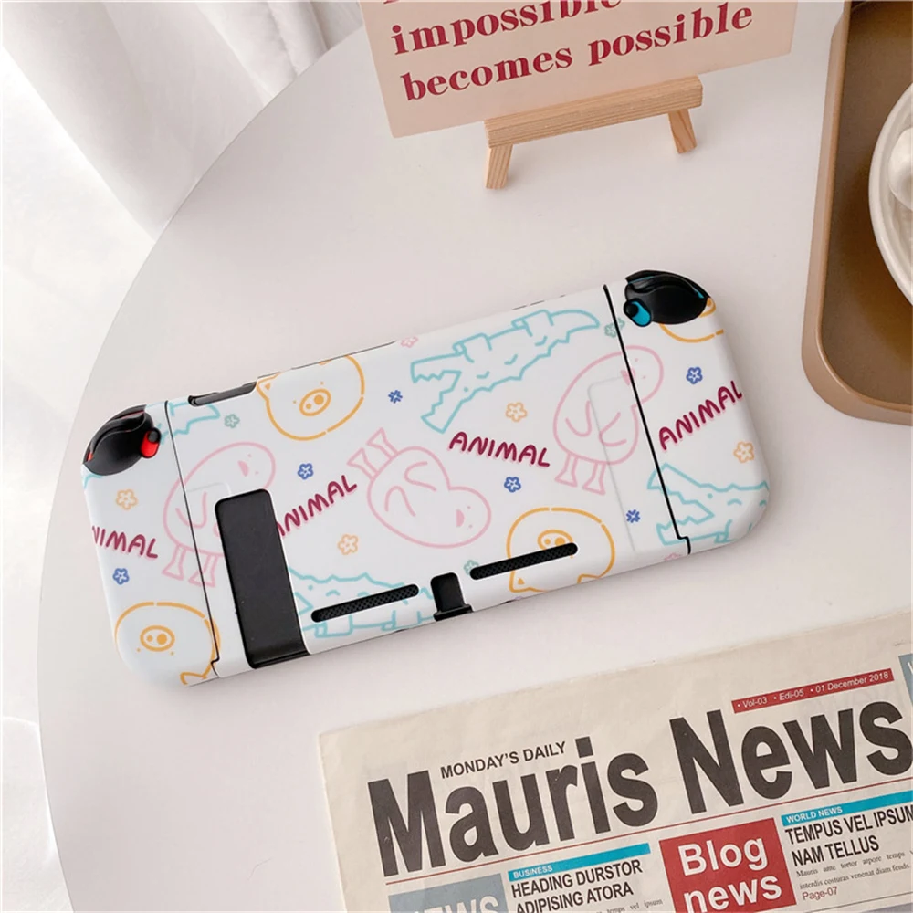 

Line Zoo For Gift Switch Protective Shell NS Controller Joy-Con Split Handle Cover Protection Case Nintendo Switch Accessories