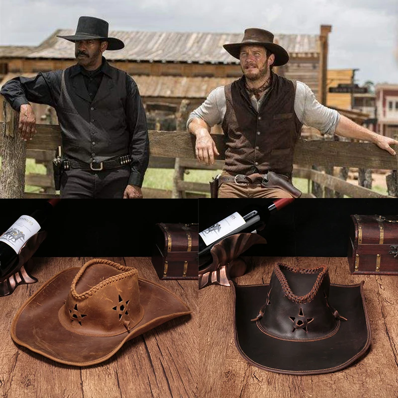 Retro Cowboy Hat Mens Western Denim 