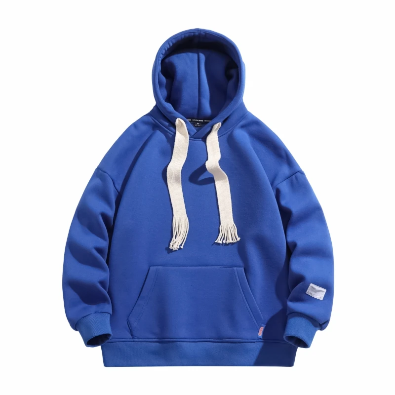 Hooded Solid Color Sweater Spring Autumn Fashion Coat Handsome Student Wear Heavyweight Loose Cardigan Versatile Casual Clother