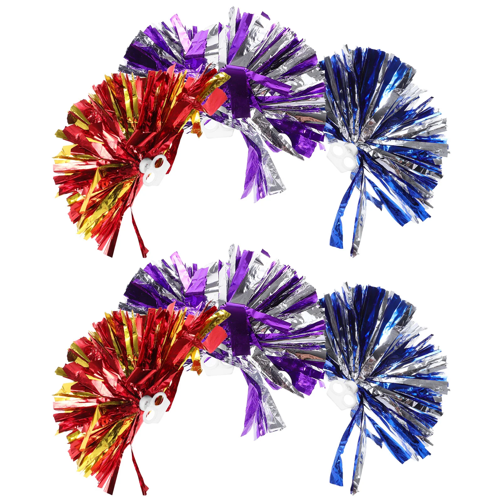 

6 Pcs Cheerleading Flower Ball Metal Small Pom Poms Bouquet Delicate Cheering Pompom The Pet Outdoor Cheerleader Prop Dancing