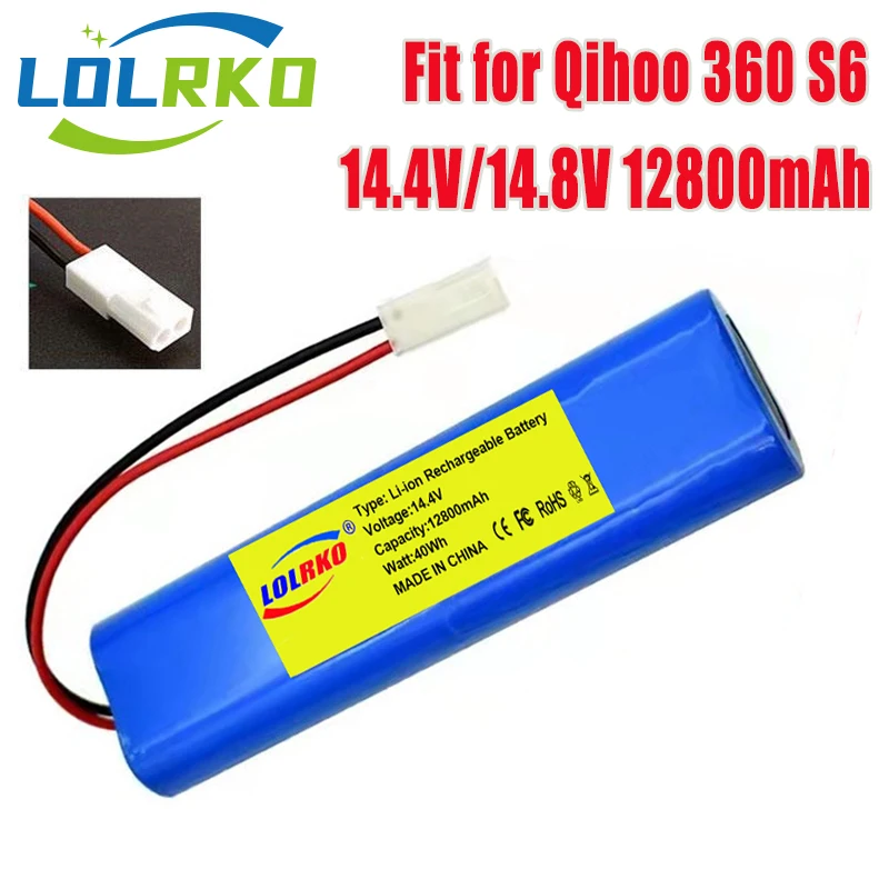 

14.8V 12800mAh Battery Pack for Qihoo 360 S6. Robotic Vacuum Cleaner Spare Parts Accessories Replacement Batteries.