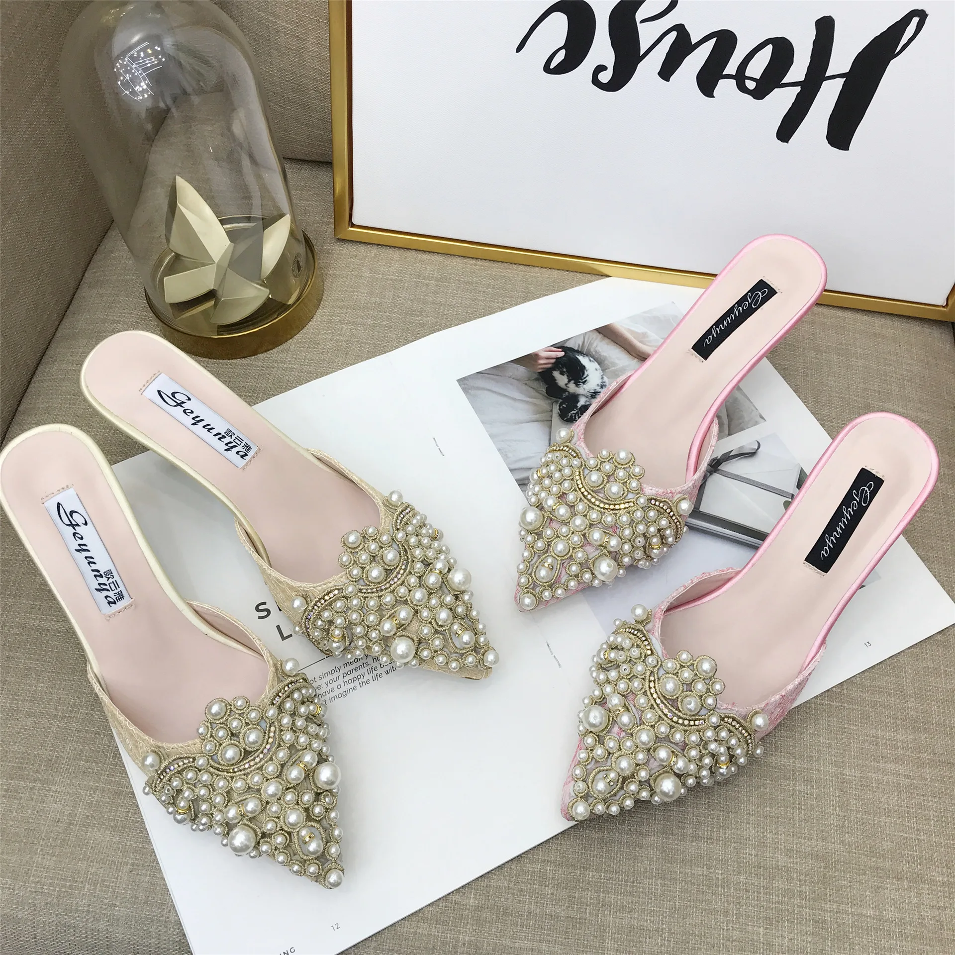 

Женские туфли без задника, с острым носком, большие размеры