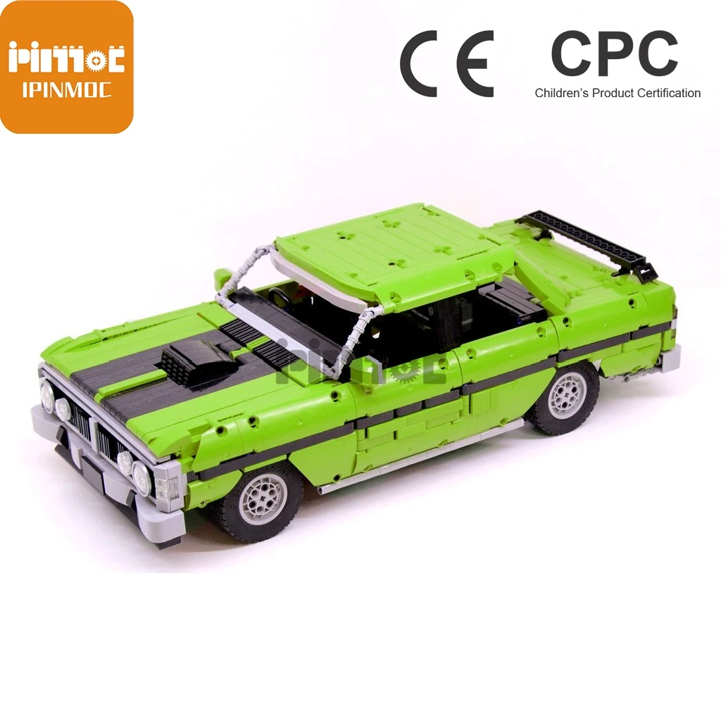 

Moc-6296 1971 Falcon классический спортивный автомобиль 1870 шт. электронный рисунок Сращивание строительных блоков технология сборки