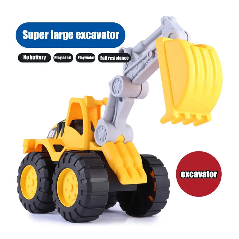 

Большой экскаватор транспортер бульдозер модель детская инерционная Инженерная техника игрушка для мальчиков