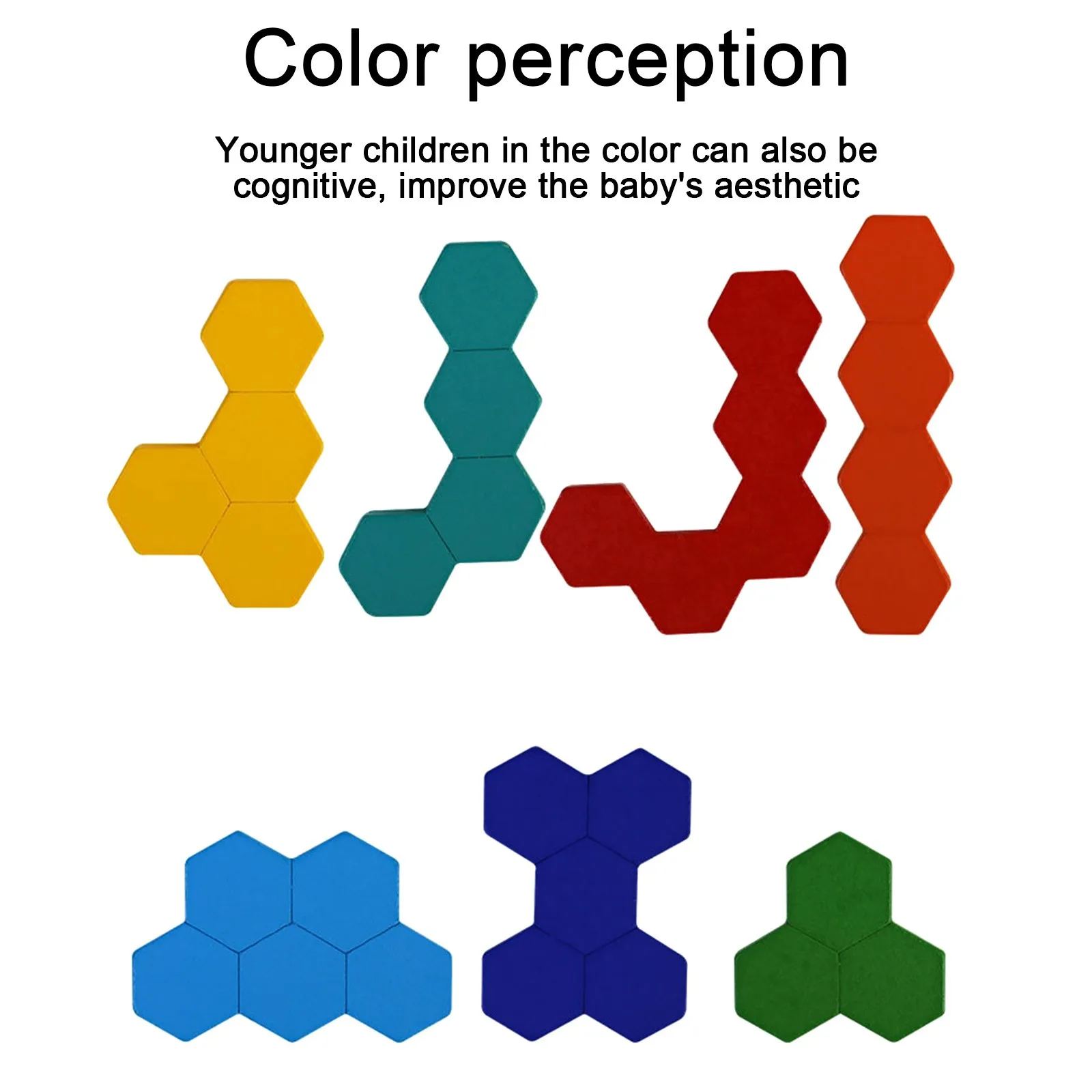Деревянная Шестигранная головоломка Coogam для детей и взрослых-сотовая форма