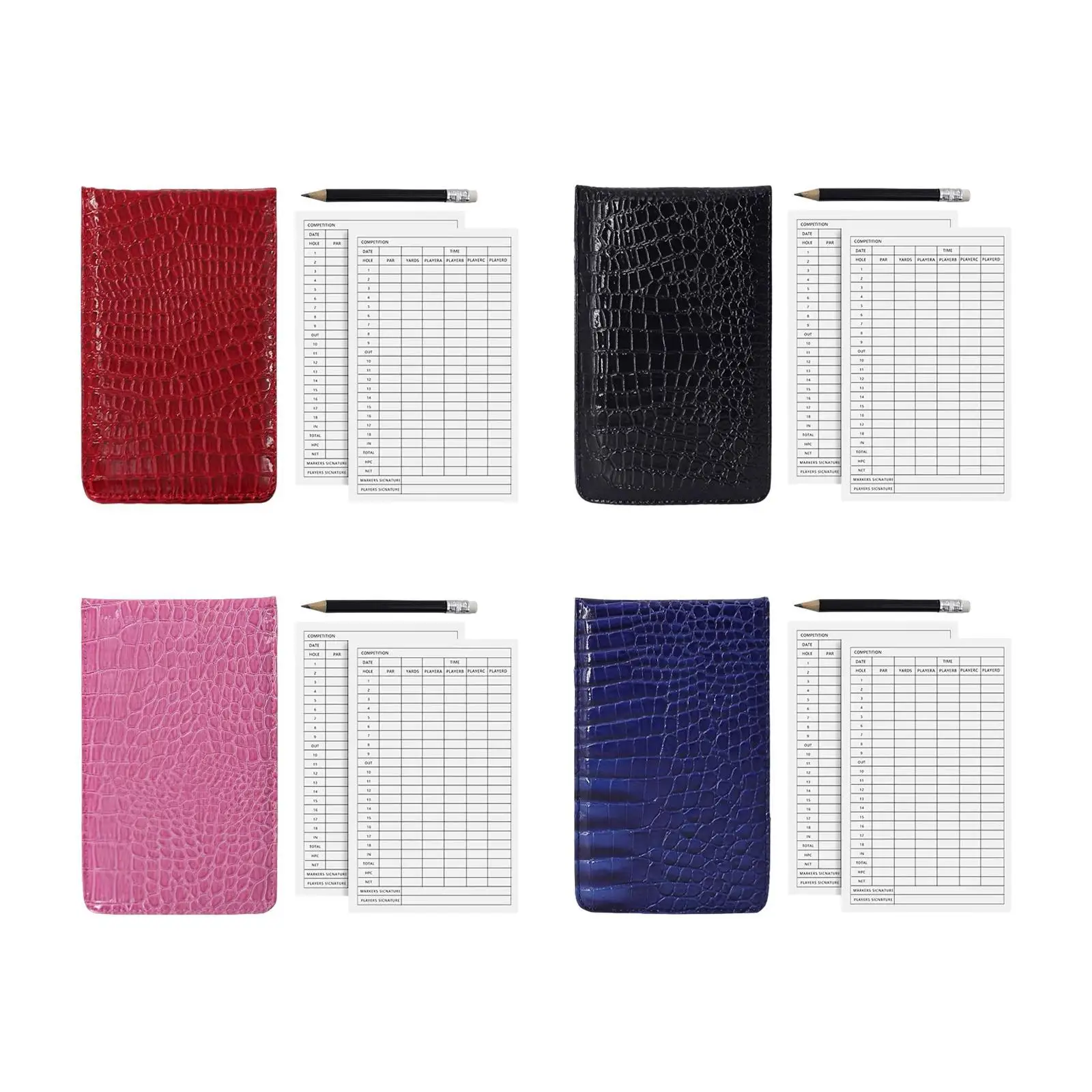 Держатель для карточек гольфа легкие аксессуары из искусственной кожи книга