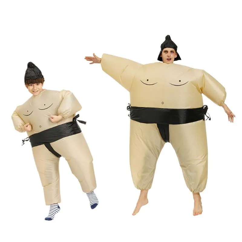 

Halloween Sumo Wrestler Black Costume Adult Children Inflatable Suit Blow Up Outfit Cosplay Carnival Party Dress for Kid Dress