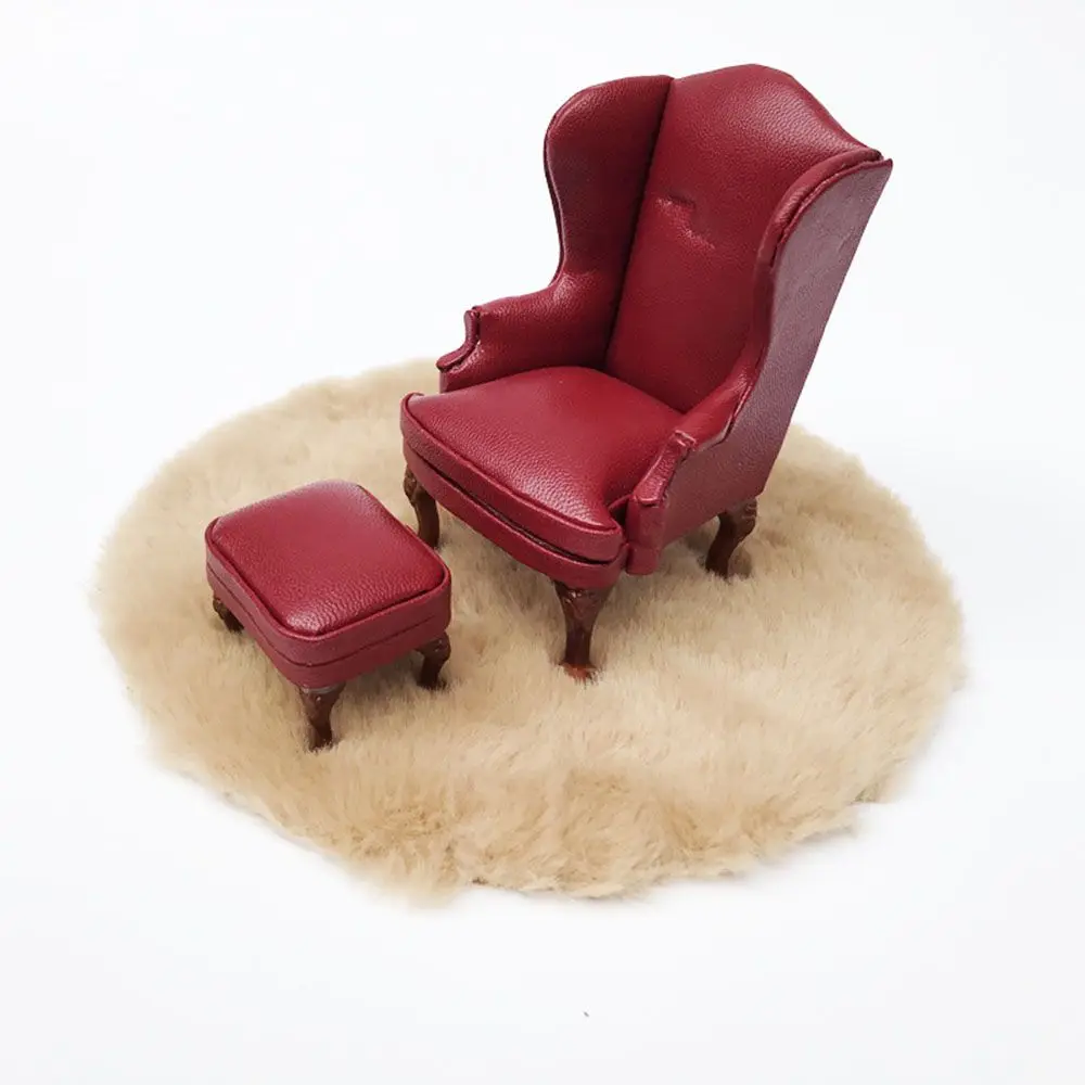 Миниатюрный Плюшевый коврик в скандинавском стиле масштаб 1/12 напольный для