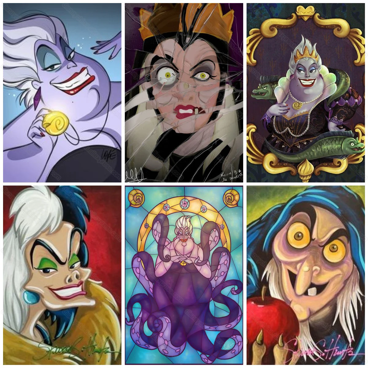 

Cartoon Disney Diamond Painting 5d DIY Villains Evil Queen Princess Stepmother Embroidery Cross Stitch Kit Art Mosaic Home Decor