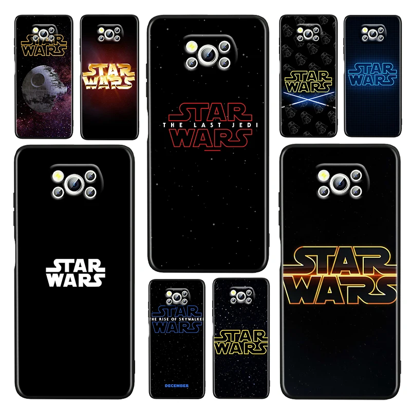 

Star Wars Cool Logo For Xiaomi Poco M4 X3 F3 GT NFC M3 C3 M2 F2 F1 X2 Pro Mi Play Civi Soft Silicone Black Phone Case Capa Cover
