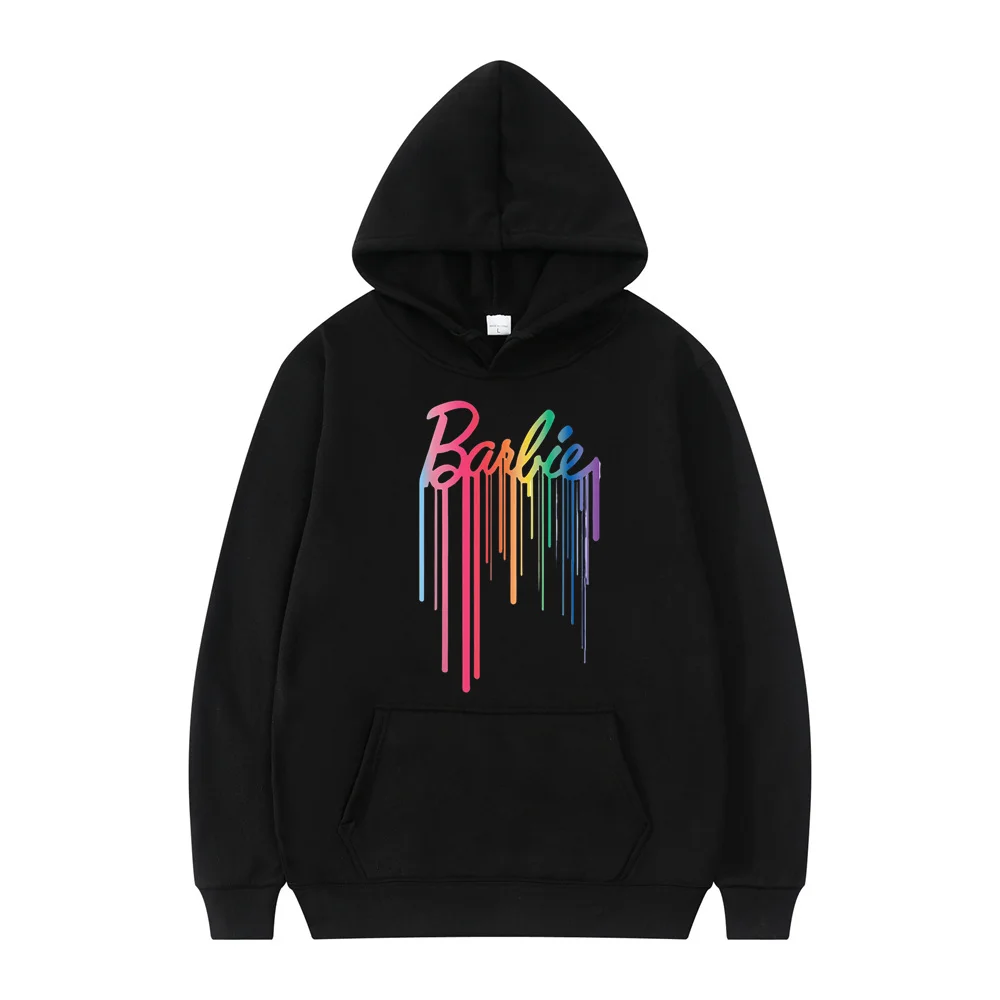 Женский пуловер с мультипликационным принтом Барби весна-осень 2024