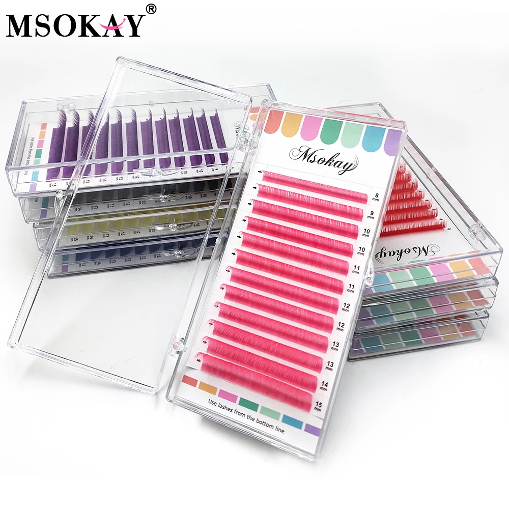 MSOKAY Белые коричневые розовые фиолетовые корейские шелковые норковые красочные