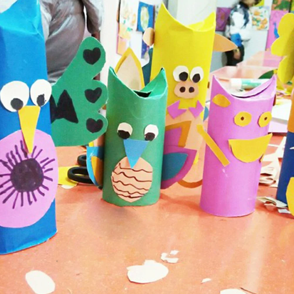 

20 Pcs Toilet Paper Drawing Paper For Kids Graffiti Materials Round Tube Kids Tubes Crafts Thick Kindergarten Child