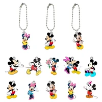 disney creative mickey mouse variety fashion keychain acrylic doll keychain boys and girls fashion jewelry decoration