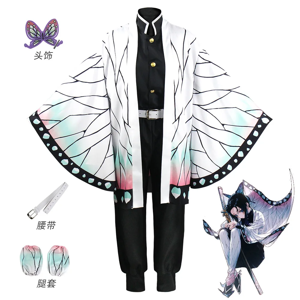 

Demon Slayer Kimetsu No Yaiba Kochou Shinobu Cosplay Costume Adult And Kids Women Kimono Uniforms Halloween Carnaval Party