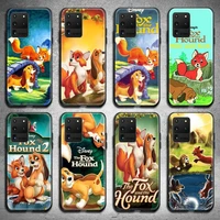 disney the fox and the hound phone case for samsung galaxy s22 s21 plus ultra s20 fe s9 plus s10 5g lite 2020