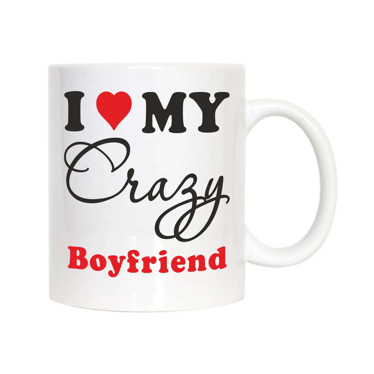 

I Love My Crazy Boyfriend Mug Coffee Mugs Husband Wife Couples Gifts for Lover Home Decal Girlfriend Milk Mugen Novelty Beer Cup