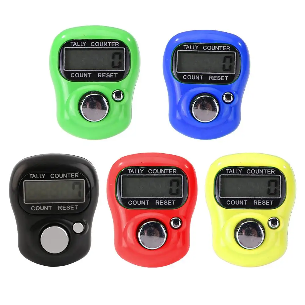 

Mini Finger Counter LCD Electronic Digital Display Digital Stitch Marker Row Hand Tally Finger Counter Counting Range 0-99999