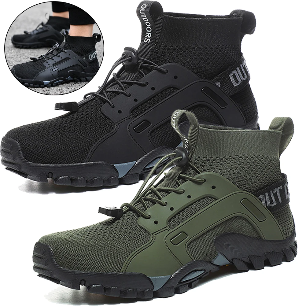 

High-Top Barefoot Upstream Water Shoes Trekking Mountain Boots Anti-Skid Hiking Sneakers Outdoor Wear-Resistant Water Shoes