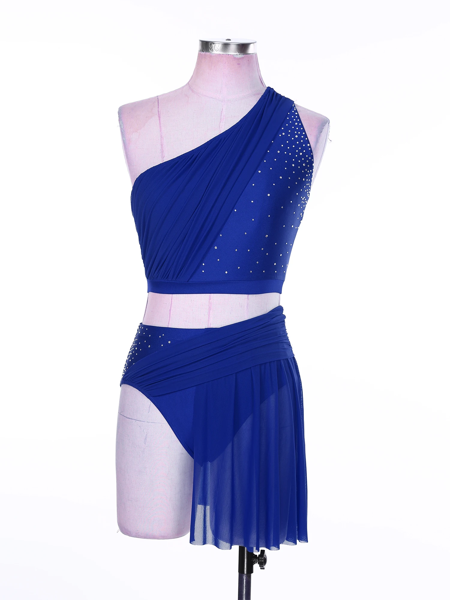 Женский лирический танцевальный костюм современный для фигурного катания