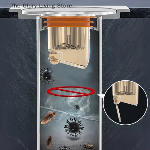 Магнитный самозакрывающийся сливной сердечник для пола с защитой от запаха и насекомых, дезодорант, защита от запаха, без запаха, ванная комната, туалет, канализационный слив для душа