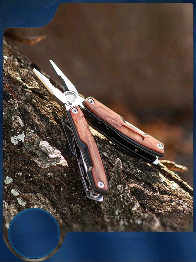 

Outdoor Multi-Function Tool Screwdriver Bottle Opener Folding Camping Saw Blade Multi-Purpose Pliers