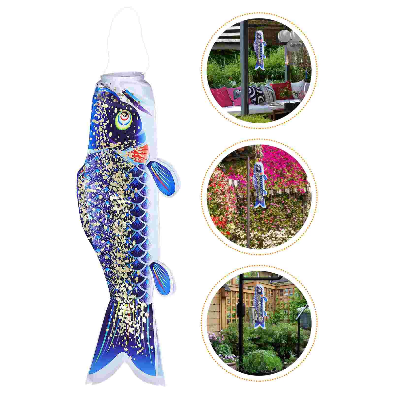 

Carp Streamer Fish Flag Pendant Restaurant Hanging Decor Banner Layout Decorative Delicate Gold Home