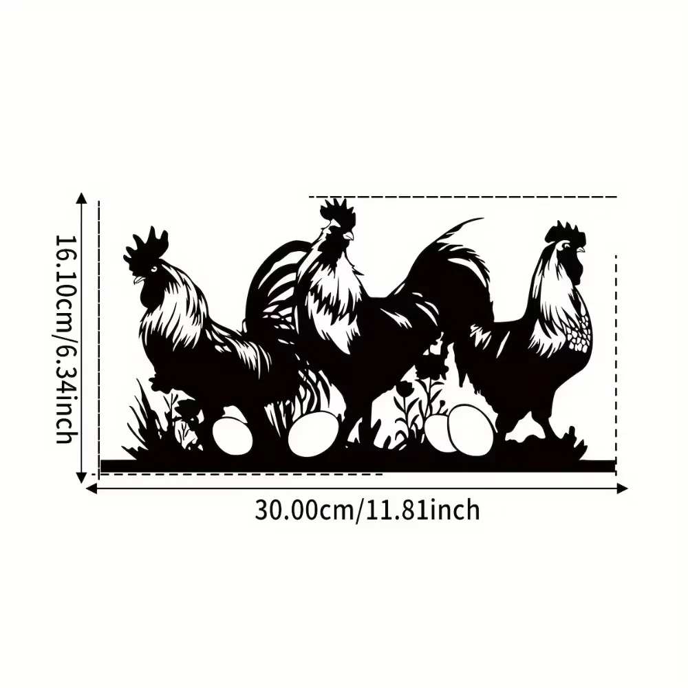 Нестандартный Шарм Металлический Петух Настенная Художественная Декоративная